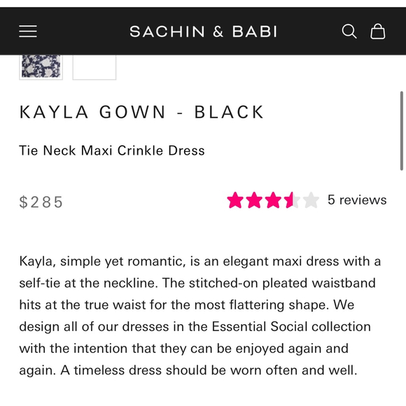 NWT Sachin & Babi Kayla Halter Gown Maxi Dress Black Size 8 - Picture 3 of 7